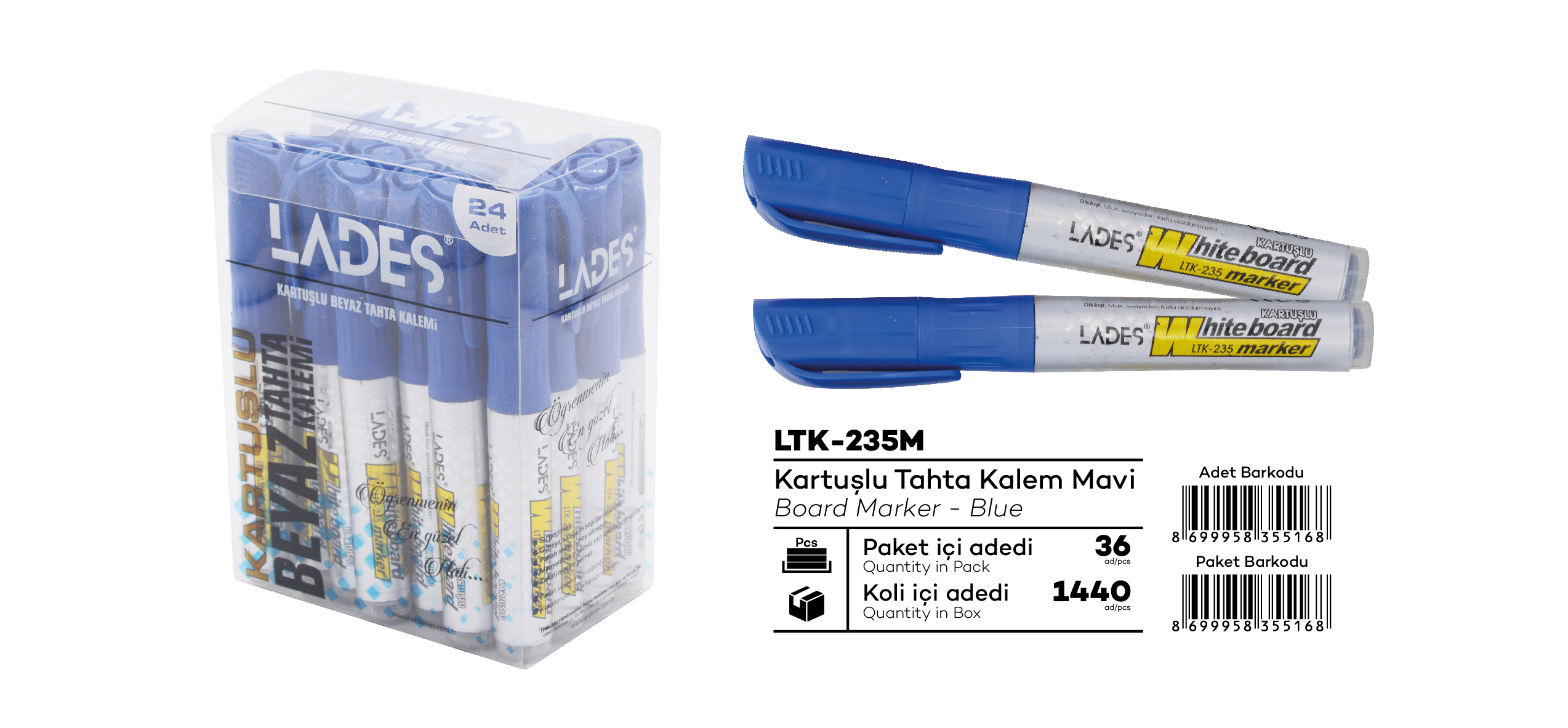Lades Doldurulabilir Tahta Kalem