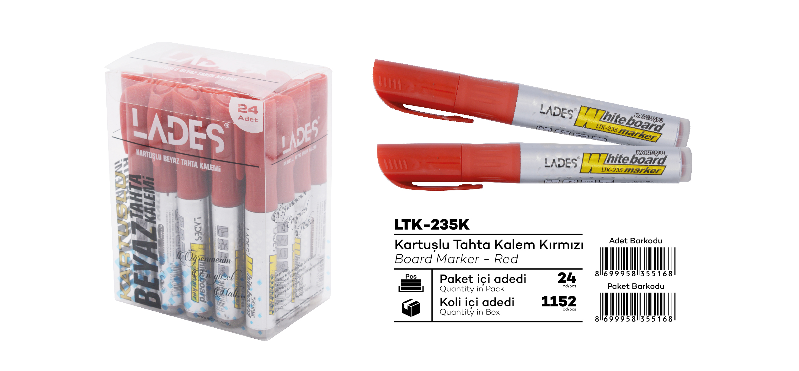 Lades Doldurulabilir Tahta Kalem